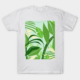 Vintage Leaf Pattern T-Shirt